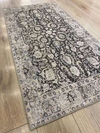 Çam Halı Anatolia 32-043 Etnik Eskitme Desenli Dokuma Tabanlı Yıkanabilir Şönil Salon ve Oda Halısı