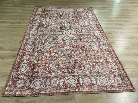 Çam Halı Anatolia 32-053 Etnik Eskitme Desenli Dokuma Tabanlı Yıkanabilir Şönil Salon ve Oda Halısı
