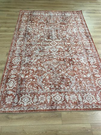 Çam Halı Anatolia 32-053 Etnik Eskitme Desenli Dokuma Tabanlı Yıkanabilir Şönil Salon ve Oda Halısı