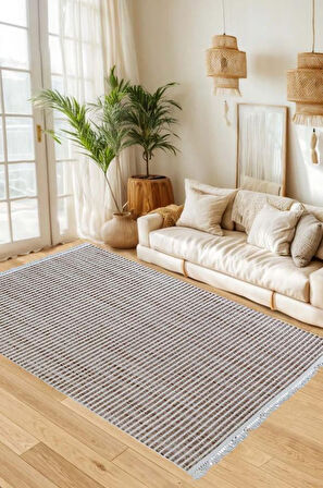 Çam Halı PANAMA 1103 Taba Bukle Dokuma Bohem Tarzı Koridor Halısı Salon Halısı Mutfak Halısı Oturma Odası Halısı Modern Makine Halısı