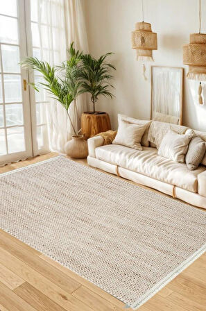 Çam Halı PANAMA 1107 Taba Bukle Dokuma Bohem Tarzı Koridor Halısı Salon Halısı Mutfak Halısı Oturma Odası Halısı Modern Makine Halısı