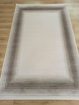 Çam Halı Life LF007A Krem Bej Salon Halısı Oturma Odası Halısı