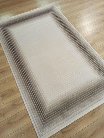 Çam Halı Life LF007A Krem Bej Salon Halısı Oturma Odası Halısı