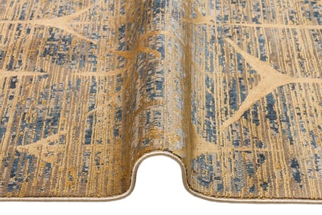 Eko Halı Verona Dyed Vrd 06 Marine Gold Overdyed Yumuşak İpeksi Tuşeli Yüksek Alçak Oymalı Modern İnce Makine Halısı