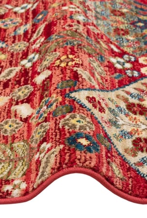 Eko Halı KYBELE KYB 01 RED Etnik Desenli Otantik Salon Halısı Oturma Odası Halısı Mutfak Halısı Modern Makine Halısı
