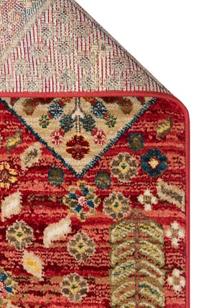 Eko Halı KYBELE KYB 01 RED Etnik Desenli Otantik Salon Halısı Oturma Odası Halısı Mutfak Halısı Modern Makine Halısı