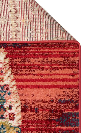 Eko Halı KYBELE KYB 02 RED Etnik Desenli Otantik Salon Halısı Oturma Odası Halısı Mutfak Halısı Modern Makine Halısı