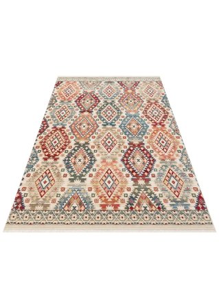 Eko Halı KYBELE KYB 07 MULTY Etnik Desenli Otantik Salon Halısı Oturma Odası Halısı Mutfak Halısı Modern Makine Halısı