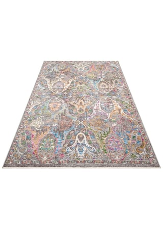 SOFIA SOF 02 MULTY Geleneksel El Dokuması Uşak Halı Desenlerine Sahip Vintage Eskitme Tarzı Salon Halısı Oturma Odası Halısı
