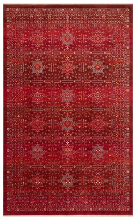 Eko Halı PİETRA PTA 21 RED Sıcak Renk Tonlarını Etnik Desenlerle Buluşturan Yumuşak Tuşeli Salon Halısı Oturma Odası Halısı Mutfak Halısı Modern Makine Halısı