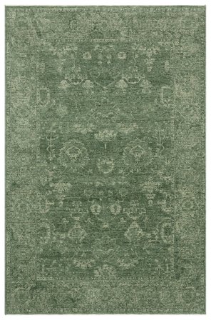 SHİRAZ SHR 02 GREEN Vintage Eskitme Tarzı Yumuşak Dokulu Salon Halısı Oturma Odası Halısı