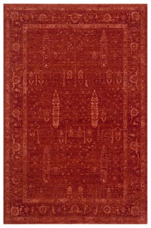 SHİRAZ SHR 03 RED Vintage Eskitme Tarzı Yumuşak Dokulu Salon Halısı Oturma Odası Halısı