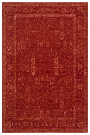 SHİRAZ SHR 03 RED Vintage Eskitme Tarzı Yumuşak Dokulu Salon Halısı Oturma Odası Halısı