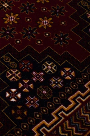 SATEEN AFGHAN SFG 01 RED Afgan Desenlerine Sahip Hav Vermeyen Özel İplerle Dokunan Yıkanabilir ve Özel Kaymaz Tabanlı Sık Dokuma Makine Halısı