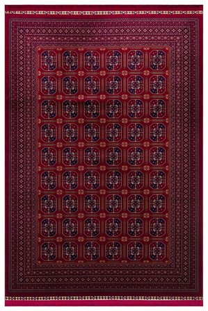 SATEEN AFGHAN SFG 02 RED Afgan Desenlerine Sahip Hav Vermeyen Özel İplerle Dokunan Yıkanabilir ve Özel Kaymaz Tabanlı Sık Dokuma Makine Halısı