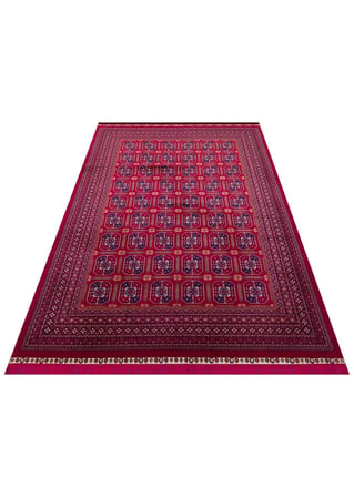 SATEEN AFGHAN SFG 02 RED Afgan Desenlerine Sahip Hav Vermeyen Özel İplerle Dokunan Yıkanabilir ve Özel Kaymaz Tabanlı Sık Dokuma Makine Halısı