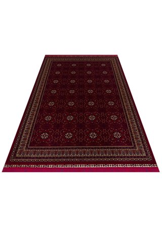 SATEEN AFGHAN SFG 03 RED Afgan Desenlerine Sahip Hav Vermeyen Özel İplerle Dokunan Yıkanabilir ve Özel Kaymaz Tabanlı Sık Dokuma Makine Halısı