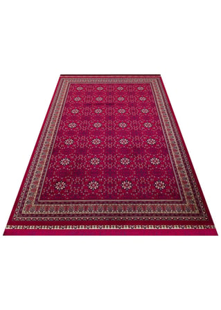 SATEEN AFGHAN SFG 03 RED Afgan Desenlerine Sahip Hav Vermeyen Özel İplerle Dokunan Yıkanabilir ve Özel Kaymaz Tabanlı Sık Dokuma Makine Halısı