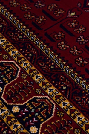 SATEEN AFGHAN SFG 03 RED Afgan Desenlerine Sahip Hav Vermeyen Özel İplerle Dokunan Yıkanabilir ve Özel Kaymaz Tabanlı Sık Dokuma Makine Halısı