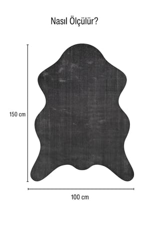Çam Halı POLY RPPPOST9002 Antrasit Peluş Post Şeklinde Halı-Salon-Antre-Oturma Odası-Yumuşak-Kaymaz Taban-Yıkanabilir