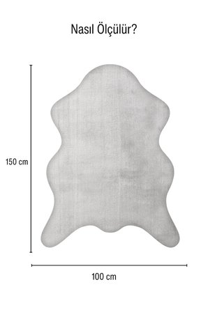 Çam Halı POLY RPPPOST5001 Gri Peluş Post Şeklinde Halı-Salon-Antre-Oturma Odası-Yumuşak-Kaymaz Taban-Yıkanabilir