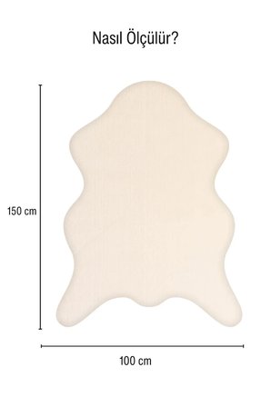 Çam Halı POLY RPPPOST1005 Krem Peluş Post Şeklinde Halı-Salon-Antre-Oturma Odası-Yumuşak-Kaymaz Taban-Yıkanabilir