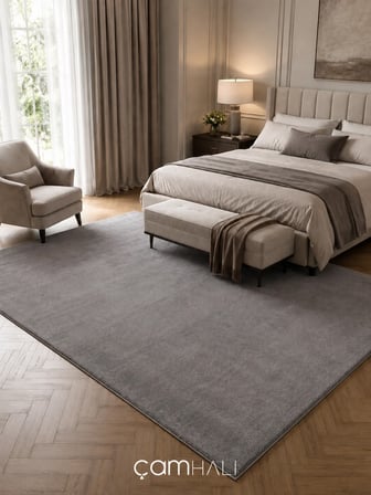 Eko Halı ZEN 01 ANTHRACİTE Hav Toz Vermez Yumuşak Dokulu Salon Halısı Oturma Odası Halısı Yatak Odası Halısı Çocuk Odası Halısı Koridor Halısı Mutfak Halısı Modern Makine Halısı
