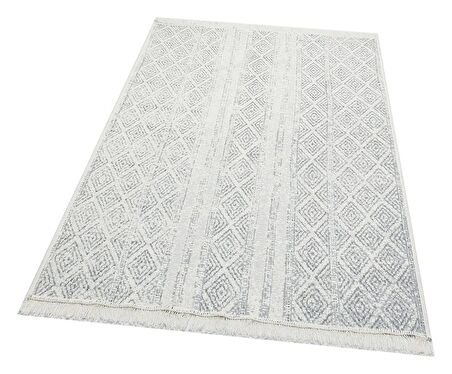 Eko Halı Arya Ar 01 Grey Yıkanabilir Çift Taraflı Modern Desenli Dokuma Kilim