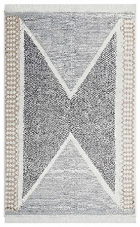 Eko Halı Arya Ar 02 Grey Yıkanabilir Çift Taraflı Modern Desenli Dokuma Kilim