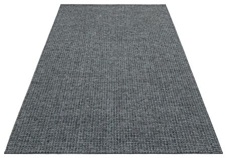Eko Halı Brooklyn Brk 01 Antrasıt Sılver Jüt Görünümlü Kaymaz Tabanlı Dokuma Modern Kilim