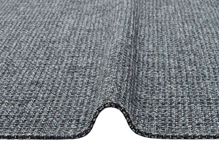 Eko Halı Brooklyn Brk 01 Antrasıt Sılver Jüt Görünümlü Kaymaz Tabanlı Dokuma Modern Kilim