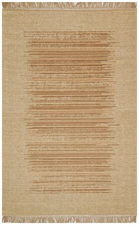 Eko Halı Brooklyn Brk 02 Natural Beıge Jüt Görünümlü Kaymaz Tabanlı Dokuma Modern Kilim