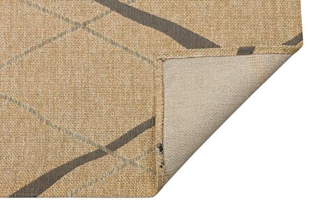 Eko Halı Brooklyn Brk 05 Natural Grey Jüt Görünümlü Kaymaz Tabanlı Dokuma Modern Kilim