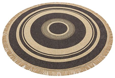 Eko Halı Brooklyn Brk 09 D.Grey Jüt Görünümlü Kaymaz Tabanlı Dokuma Modern Kilim