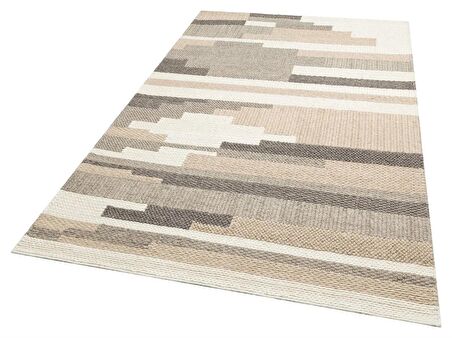 Eko Halı Jade Jd 04 Beıge Multy Xw Naturel Kazak Örgü Desenli El Dokuma Örgü Halı