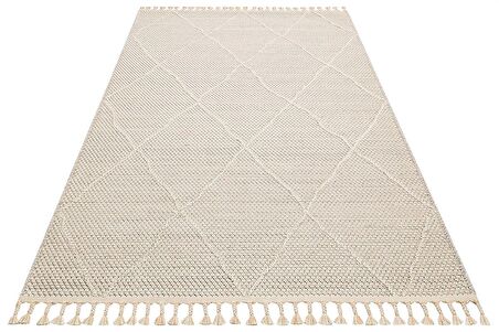 Eko Halı Soho Sh 02 Beıge Hav Toz Vermez Hasır Dokuma Modern Makine Halısı