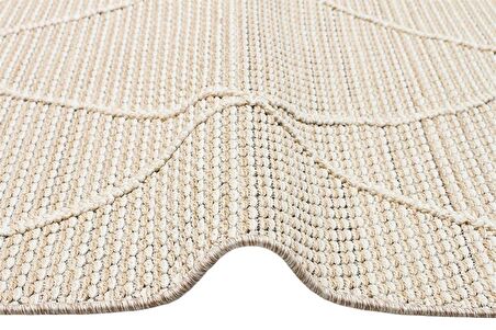 Eko Halı Soho Sh 02 Beıge Hav Toz Vermez Hasır Dokuma Modern Makine Halısı