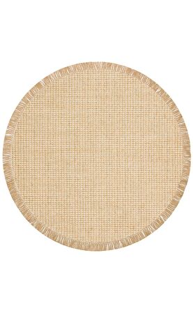 Eko Halı Brooklyn Brk 01 Natural Beıge Q Jüt Görünümlü Kaymaz Tabanlı Dokuma Modern Kilim