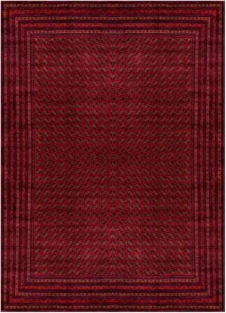 Çam Halı Gloria TD404 Bordo Afgan Desen Dokuma Saçaklı Kilim