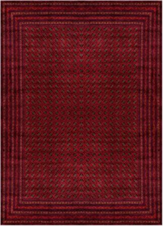 Çam Halı Gloria TD404 Bordo Afgan Desen Dokuma Saçaklı Kilim
