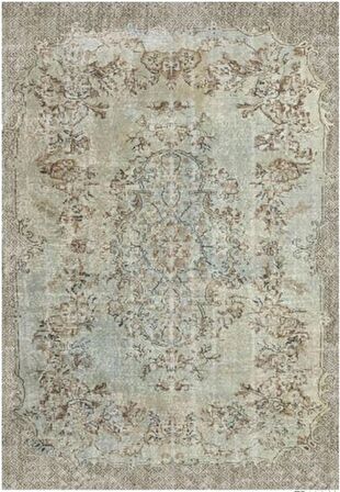 Çam Halı Gloria TD116 Bej Vintage Eskitme Desen Dokuma Saçaklı Kilim