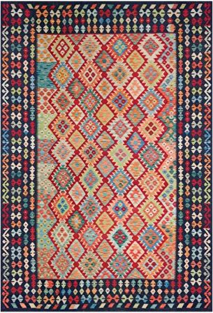 Çam Halı Gloria TD750 Multi Etnik Desen Dokuma Saçaklı Kilim