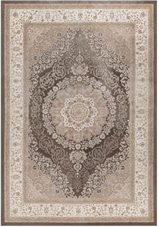 Çam Halı Gloria TD32803 Kahverengi Klasik Desen Dokuma Saçaklı Kilim