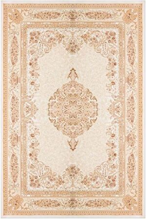 Çam Halı Gloria TD688 Bej Klasik Desen Dokuma Saçaklı Kilim