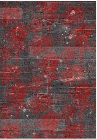Çam Halı Gloria TD186 Kırmızı Modern Desen Dokuma Saçaklı Kilim