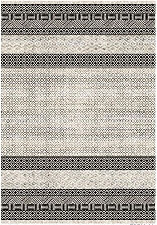 Çam Halı Gloria TD788 Gri Modern Desen Dokuma Saçaklı Kilim