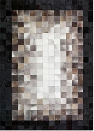 Çam Halı Gloria TD425 Siyah Kahverengi Modern Desen Dokuma Saçaklı Kilim