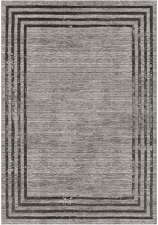 Çam Halı Gloria TD71603 Gri Art Deco Modern Desen Dokuma Saçaklı Kilim