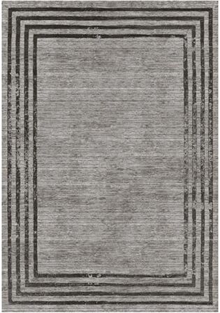 Çam Halı Gloria TD71603 Gri Art Deco Modern Desen Dokuma Saçaklı Kilim