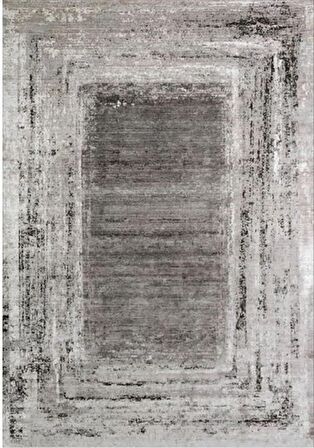Çam Halı Gloria TD798 Antrasit Art Deco Modern Desen Dokuma Saçaklı Kilim